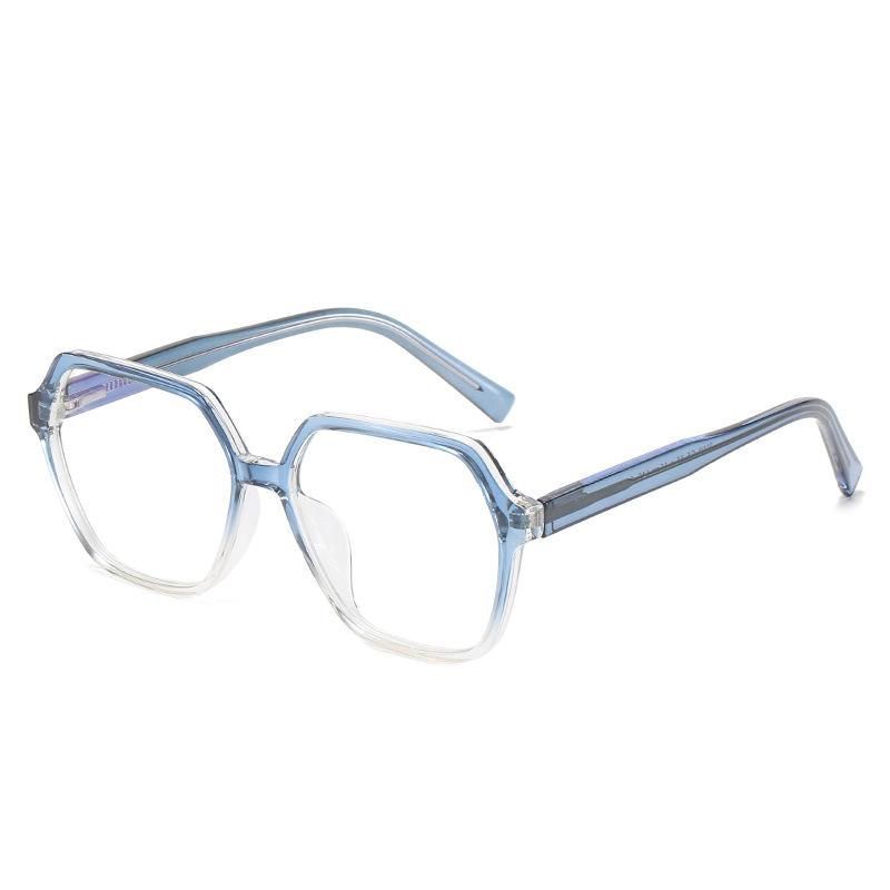 Retro Glasses Frame, Anti-Blue Glasses Tr90 Flat Glasses Women'S Glasses Frame Myopia Glasses Goggles