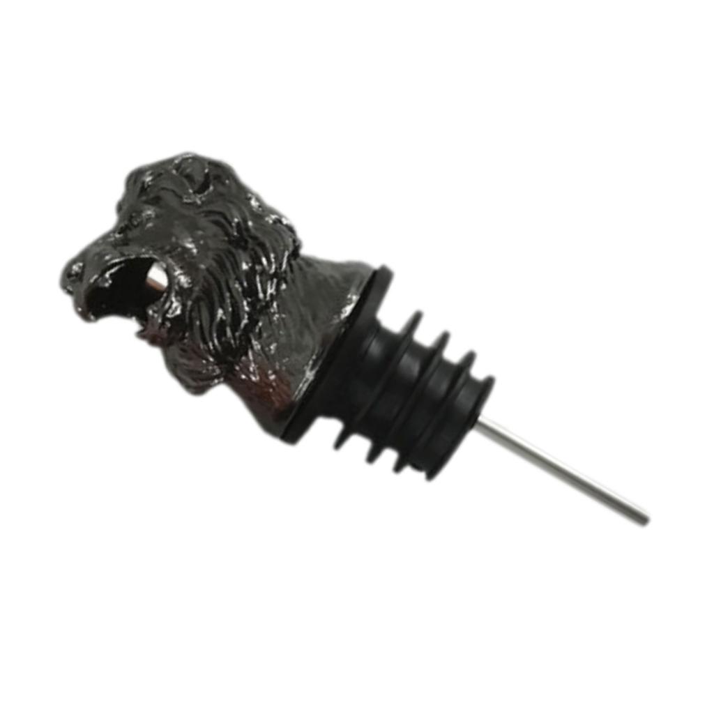 Animal Head Shaped Wine Pourer Zinc Alloy Bottle Stopper Wine Aerator Cocktails Pourer for Parties Club Accessories