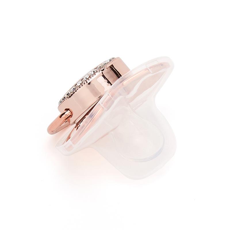 Rose Gold Alphabet Baby Pacifier with Dust Cover