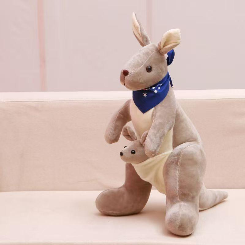 Süßes Känguru-Mutter und Baby Plüschtier Stofftier Puppe für Kinder