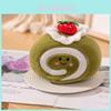 Adorable Strawberry Swiss Roll Plush Toy With Soft Short Plush Filling For Girls