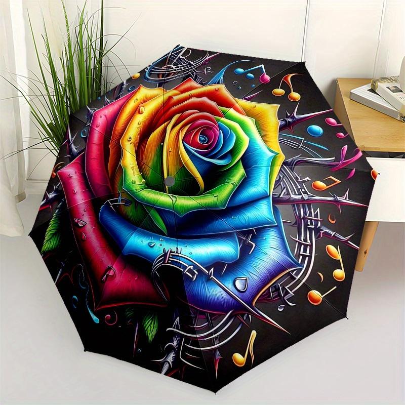 

1pc Cartoon Pattern Umbrella with Plastic Handle,Suitable for All Seasons Home Travel Outdoor Umbrella