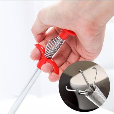 Sewer, Toilet, and Pipe Unclogging Tool with Four-Claw Grabber