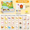 Cartoon Magnetic Puzzle Board Game Dress-up Dinosaur Vehicles Animal Preschool Learning