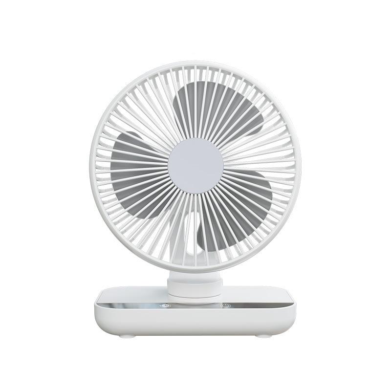 USB Rechargeable Silent Desktop Fan with Digital Display for Home, Office, and Study. Digital Display Timer