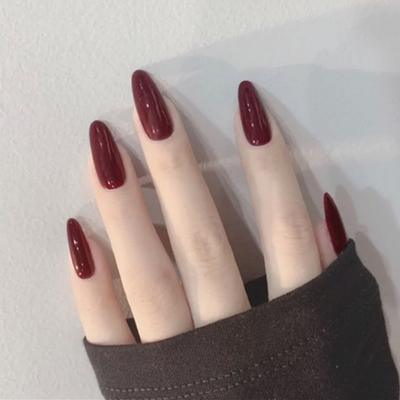 24 pezzi fai da te nail art testa appuntita delicata rimovibile punte per manicure artificiale donne unghie finte indossabili