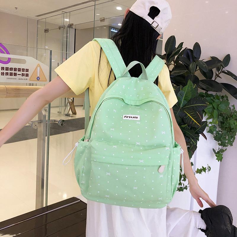 Printed Backpack Junior High School Student Lightweight Schoolbag Women's Travel Large Capacity Backpack
