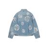 Stussy X Denim Tears Patterned Casual Single-Breasted Denim Jacket Unisex jackets Light-Blue 80208168