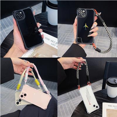 Ae100 Travel World Paper Plane Art Weiche Handyhüllen für iPhone 16 15 14 13 12 11 Pro Max 8 7 XR mit Handschlaufe Lanyard Eckenschutz Rückseitige Abdeckung