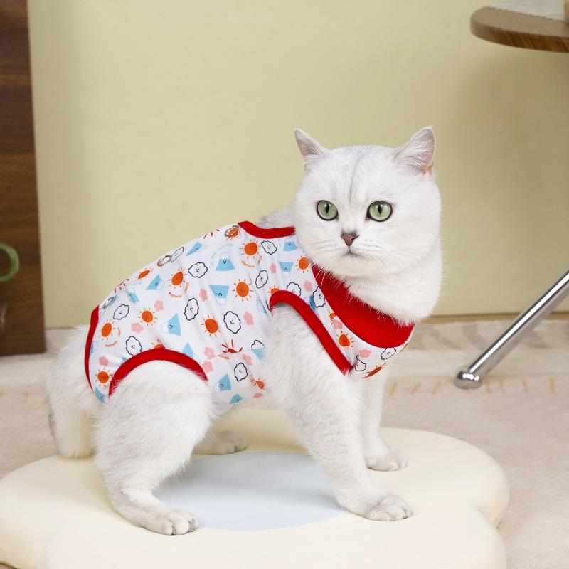 Soft Pet Sterilization Suit for Small Dogs Cats Weaning Suit Anti-licking Recovery Clothes After Surgery Puppy Kitten Care Vest