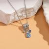 Women's Silver Titanium Steel Necklace with Micro-Inlaid Zircon - Elegant, Durable Clavicle Chain Jewelry