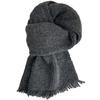 Unisex Grey Wool Blend Knit Snood Scarf for Winter Warmth