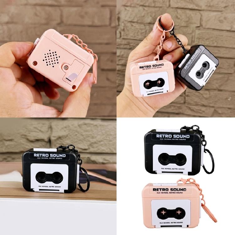 Elegant röstinspelningsnyckelring för par Vintage inspelningsnyckelring Nyckelhållare Väskberlock för kvinnor Män Alla hjärtans dag