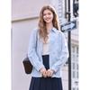 Betu Women's Striped Bow-Knot Print Lapel Shirt Jacket