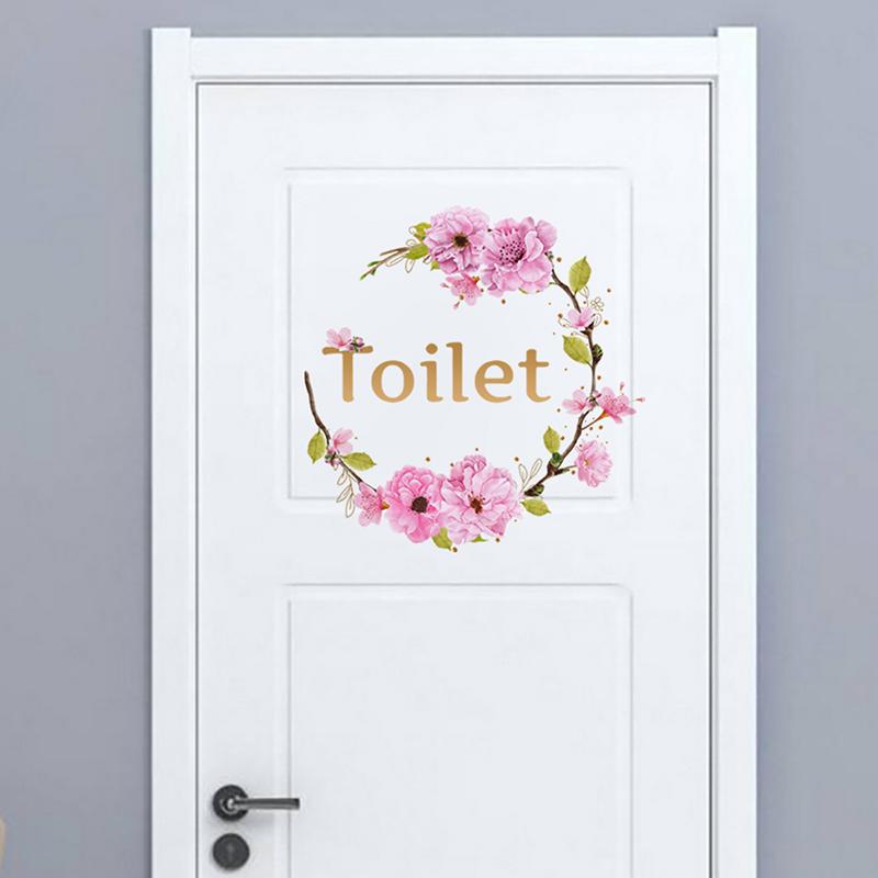 

Garland English Toilet Wall Stickers Door Stickers Toilet Decorative Wall Stickers Self-Adhesive Wall Stickers