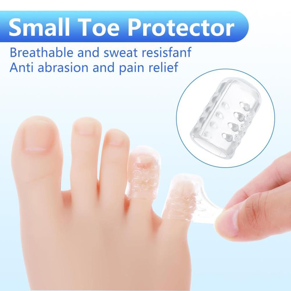 40Pcs Silicone Toe Caps Anti-Friction Breathable Toe Protector Prevents Blisters Toe Caps Cover Protectors Foot Care