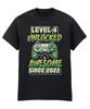 Gaming T-Shirt 4Th Birthday Awesome 2022 Level 4 Unlocked Christmas Gamer