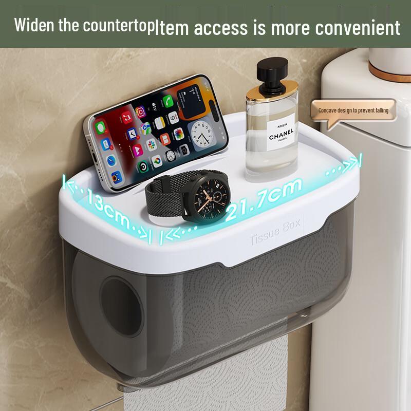 Wandmontierter Bohrerfreier Badezimmer- und Toilettenpapierhalter