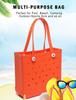 EVA Waterproof Beach Bag - Large Capacity, Easy-Clean, Outdoor Swim Tote with Holes