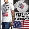 Army Combat Vet T-Shirt Veterans Day US Flag Duty Honor Courage American Warrior