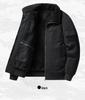 Herren-Arbeitsjacke aus Lammwolle - Dicke, Warme Baumwolljacke mit Samtfutter, Reverskragen, Herbst/Winter Freizeit-Oberbekleidung.