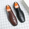 Fashion Design Business Leather Shoes Men Office Shoes Lace-up Shoes Office Shoes Gentleman Leisure Work Shoes Social Shoe Black