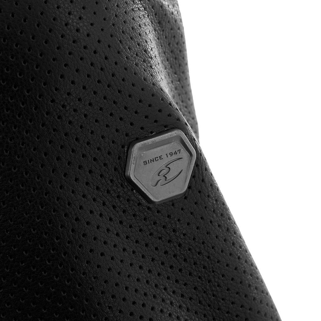 KOMINE Ventilovaná Jednodílná Pravá CE Level 2 s Vintage Velikostí WXL LJ-5383 Jezdecká Bunda, Kůže, Chrániče, Klasická, Pánská, Černá, (02-5383)