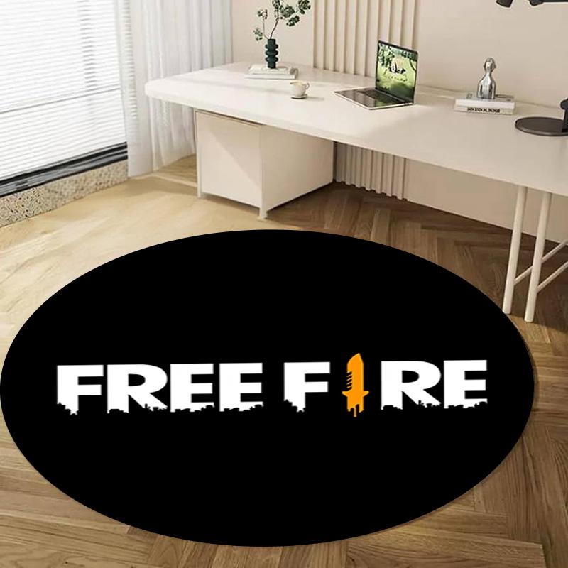 Free Fire Circular Rug - Office Decorative Carpet For Living Room Bedroom Door Mat Floor Rug Computer Chair Area Rug