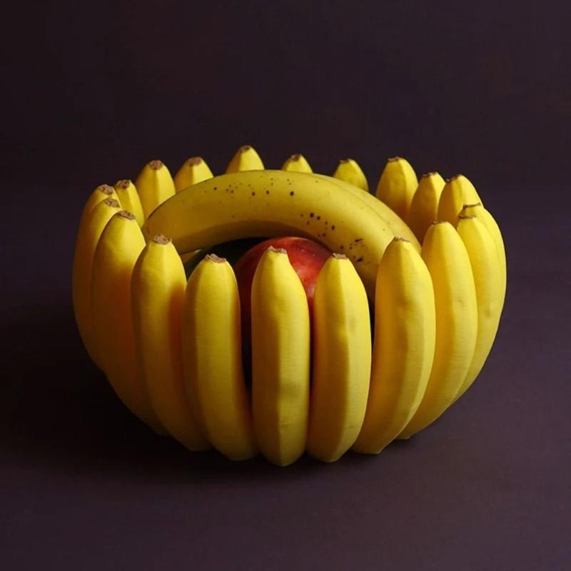 Creative Banana Shaped Storage Bowl Large Capacity Multifunctional For Fruit Snack Storage Home Decor