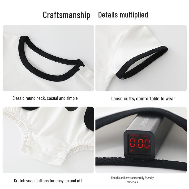 DUUDUU Long-eared Dog Cotton Romper - Summer Cooling Infant Bodysuit for Baby Boys, Class A Quality.