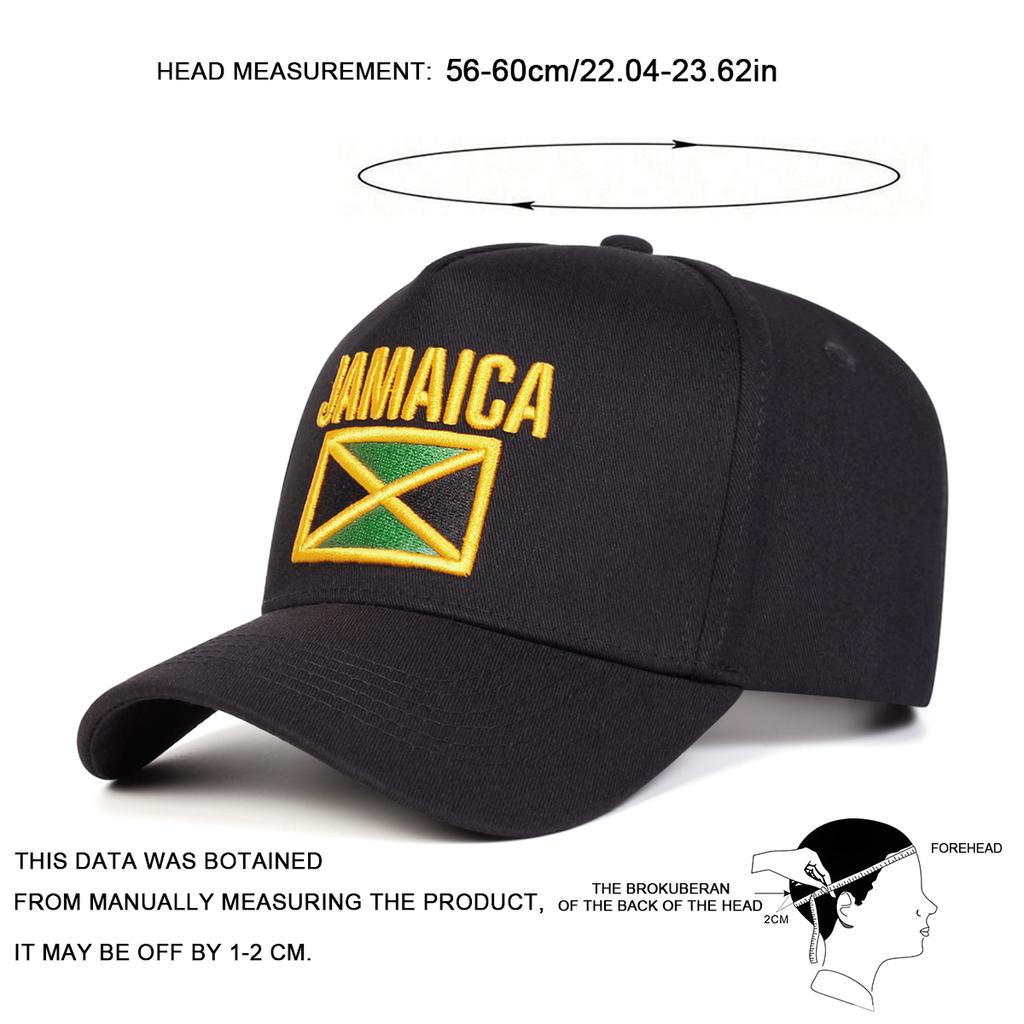 Unisex JAMAICA Embroidery Baseball Caps Spring Autumn Outdoor Adjustable Casual Hats Sunscreen Hat Sports Cap