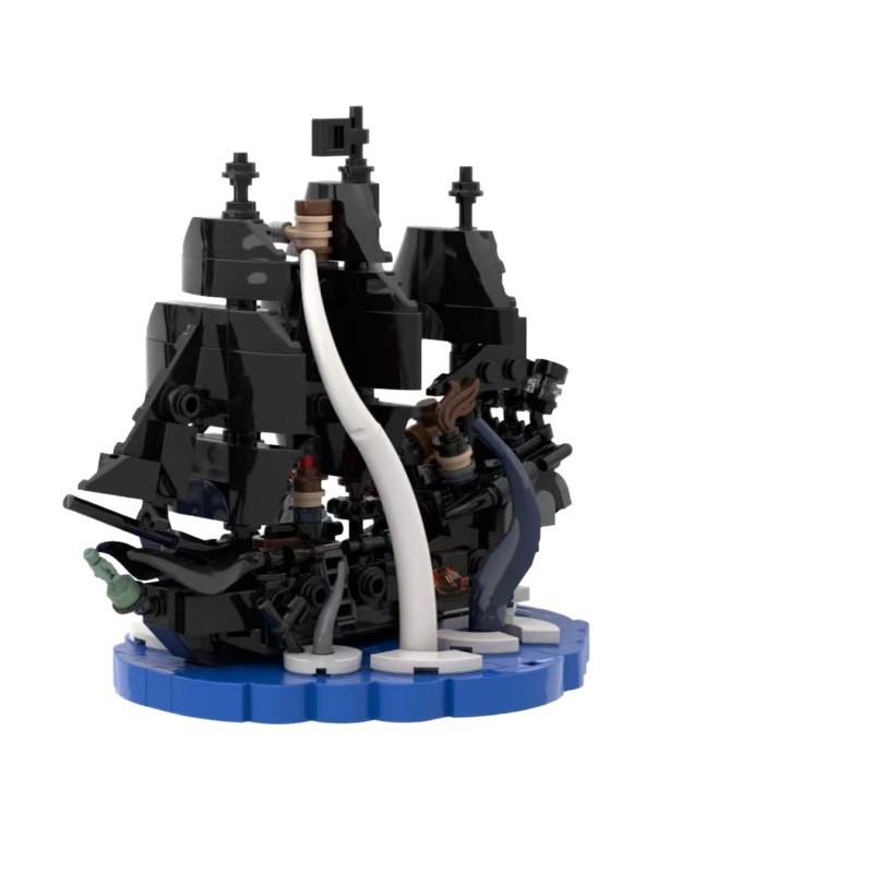 Mini Black Pearl Pirate Ship Moc Blocks, Educational Assembly Toy Model For Kids & Adults, Collectible Decoration & Gift