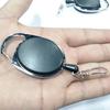 Black EDC Retractable Key Chain Oval Shape Keychain Clip Ring Mini Outdoor Tool
