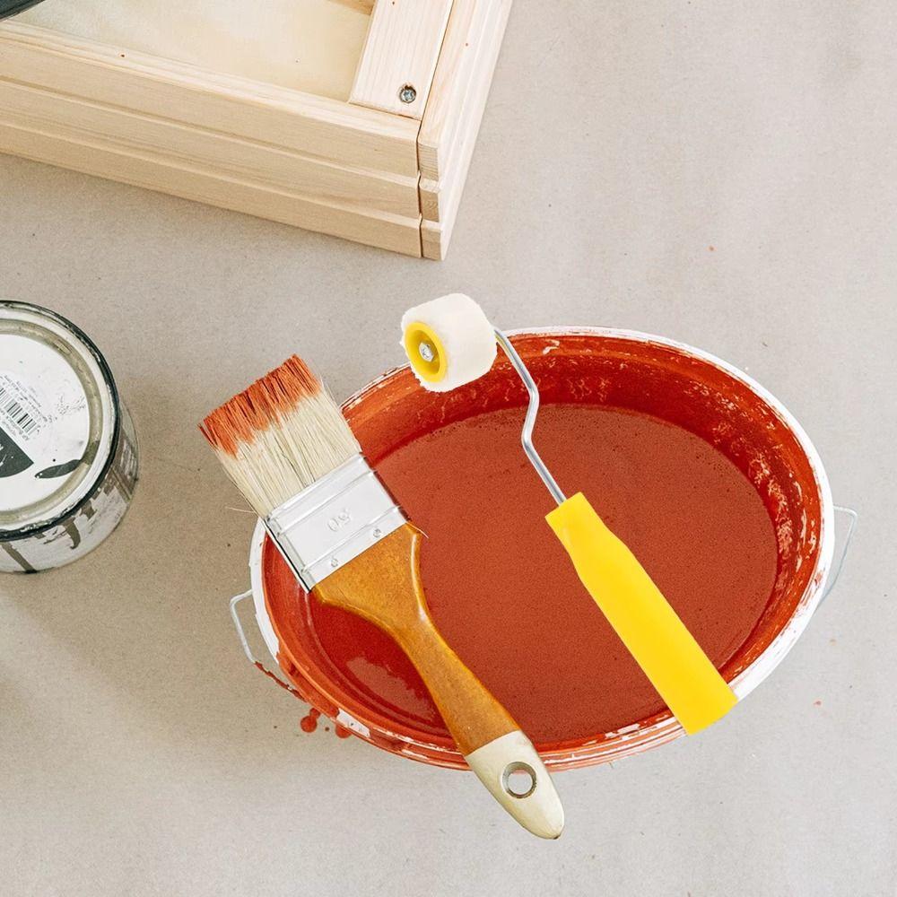 Plastic Mini Paint Rollers Ergonomic Design Small Paint Brushes Wool Roller Brush  Ceilings