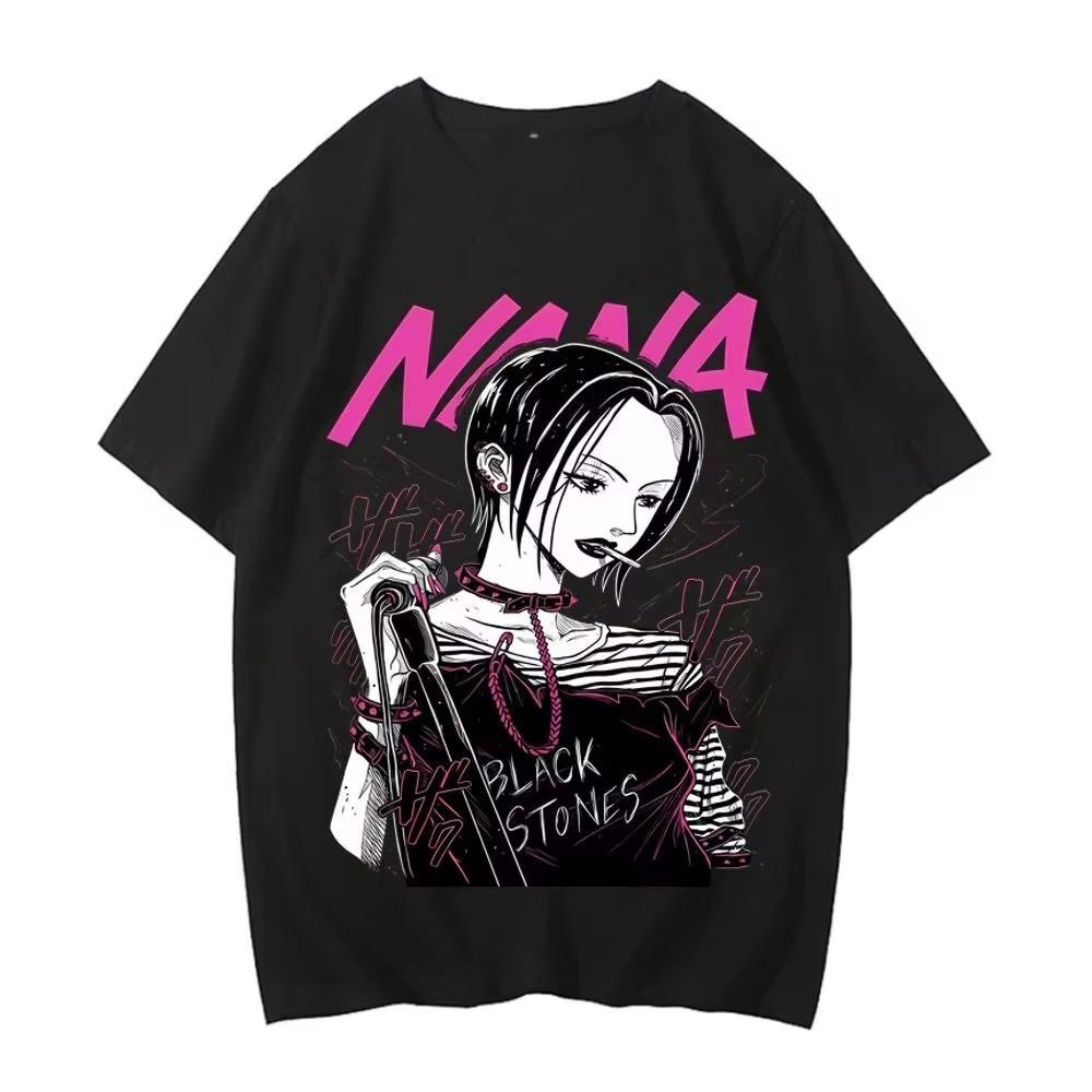 2026 New Japanese Manga NANA Black Stone & Osaki Nana Graphic‑Print Unisex Summer Short‑Sleeve T‑Shirt
