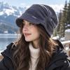 Skin Friendly Corduroy Slouchy Hat Soft Warm Hat Versatile Visor Cap  Vaction