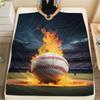 Ball Sports Print Flannel Blanket,High Quality Comfortable for All Seasons,Home Decor,Warmth and Comfort,Perfect for Christmas Gifts