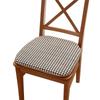 Solid Wood Dining Chair Cushion - Horseshoe Shaped Printed Cotton Linen
