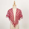Elegant Lace Shoulder Wrap Triangular Scarf With Tassels And Flower Pattern For Women Great For Weddings And Travel