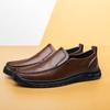 Men Genuine Leather Casual Shoes Classic Simple Comfy Man Loafers Slip on Business Shoes Soft Moccasins Breathable Driving Shoes