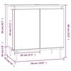 VidaXL Armoire de bain sonoma gris 58x33x60 cm bois d'ingénierie 831578
