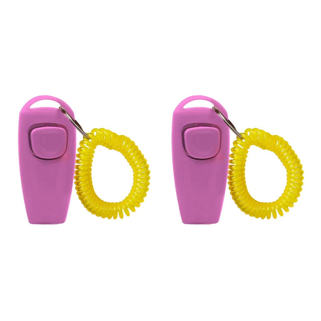 2 Stück Ergonomische Hundeklicker Pfeife Trainingsset Kunststoff Outdoor Gehtraining Gerät Für Rassen Kommandos Und Verhalten