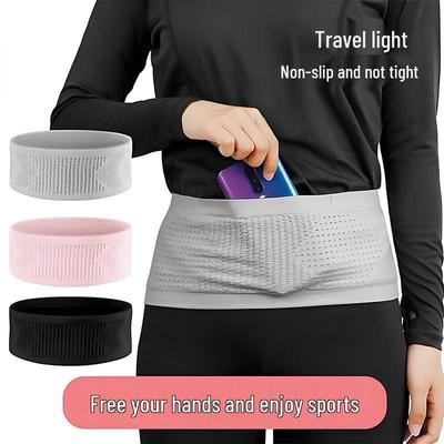 Unisex Multifunctional Sports Running Waist Bag with Breathable Phone Pocket and High-Elasticity Fitness Belt for Outdoor Use