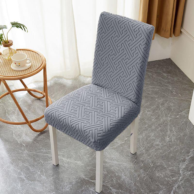 Чехол на стул из эластичного жаккарда Пылезащитный эластичный протектор для обеденного стула со встроенной спинкой One Size 850₽
