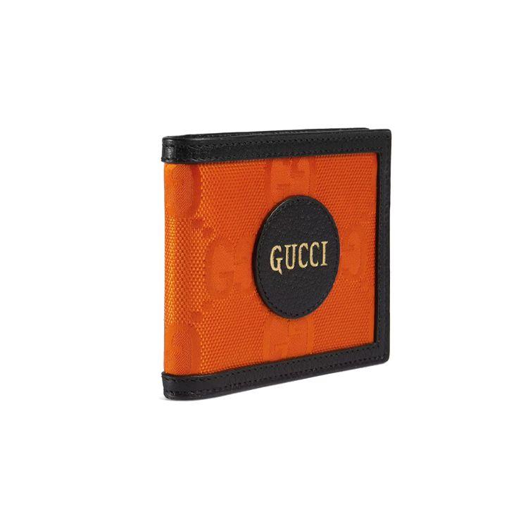 Gucci Off The Grid Logo Nylon And Leather Wallet Men Wallets Orange Black 625573-H9HAN-7560