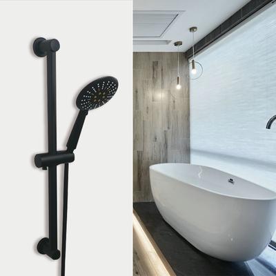 Matt Black Bathroom Shower Accessories Wall-Mounted Adjustable Lifting Rod ABS3 Functional Rain Shower Head Shower 1.5M Hose