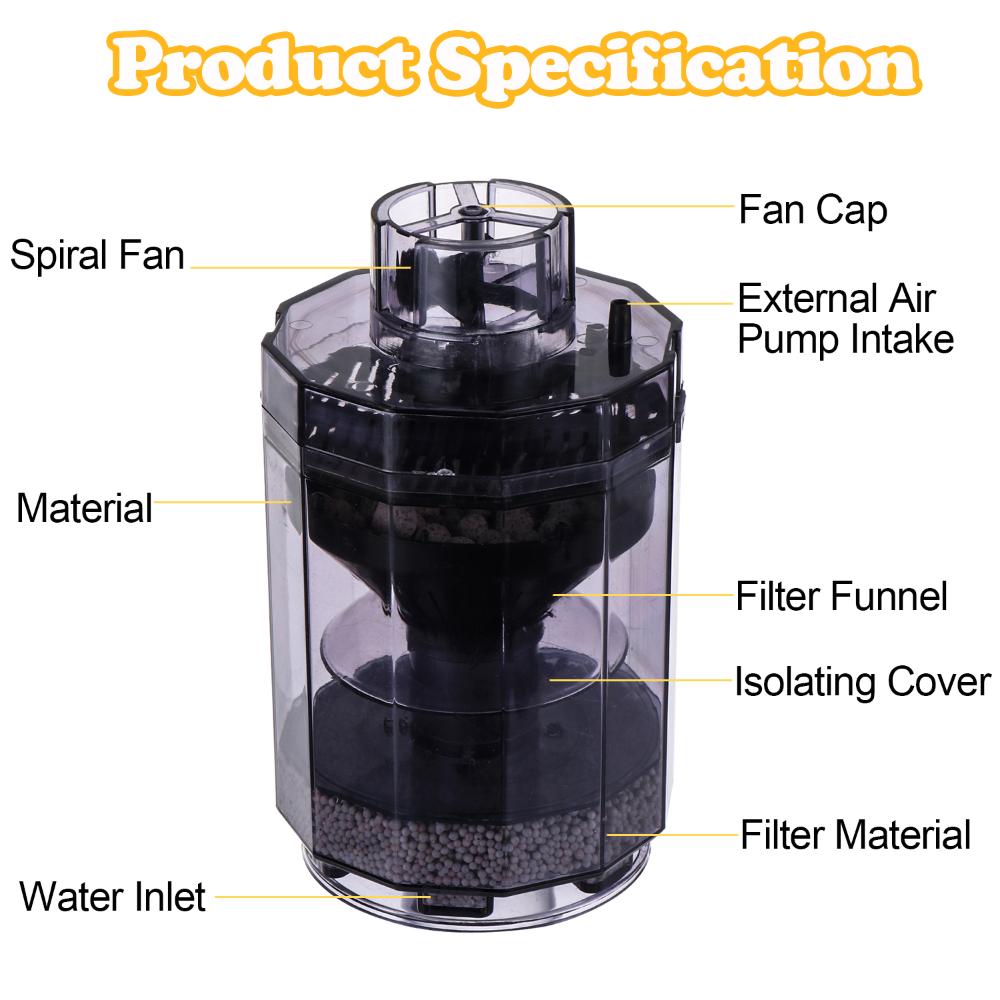 Cleaning Tools Fish Poop Filter Fish Stool Separator Aquarium Vacuum Cleaner Suction Collector