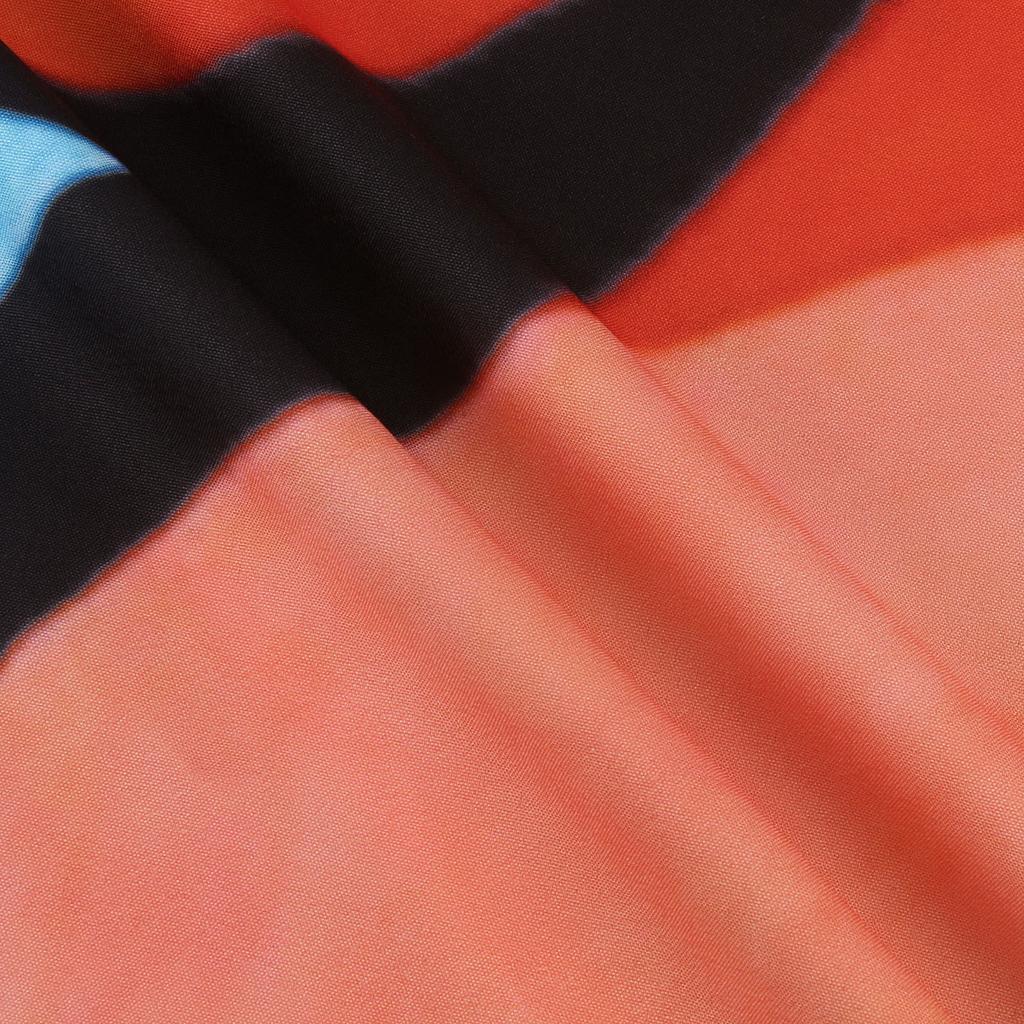 Women Fashion Print Casual Long Sleeve Loose Knee-Length Dresses