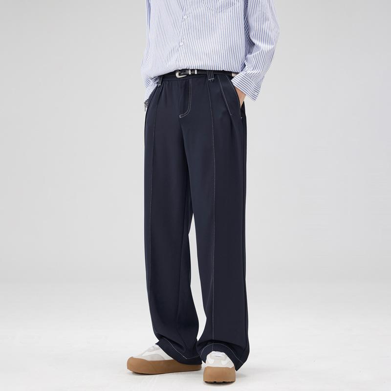 Straight down trousers men's autumn and winter new loose high street wide-leg trousers high-end men's casual trousers