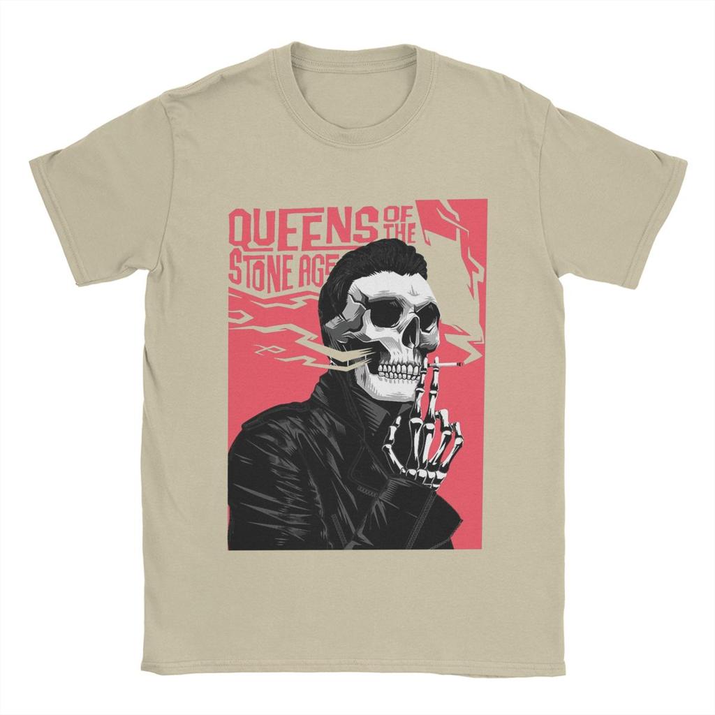 2025 Humoristisk Queens of The Stone Age Like Clockwork T-skjorte Menn O-hals Bomulls-t-skjorte Kortermet T-skjorte Topper